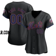 Custom Women's New York Mets Black Limited Alternate Jersey