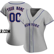 Custom Women's New York Mets Gray Authentic Road Jersey