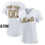 Custom Women's New York Mets White Game Authentic 2022 All-Star Jersey