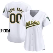 Custom Women's Oakland Athletics White Limited Home Jersey