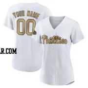 Custom Women's Philadelphia Phillies White Game Authentic 2022 All-Star Jersey