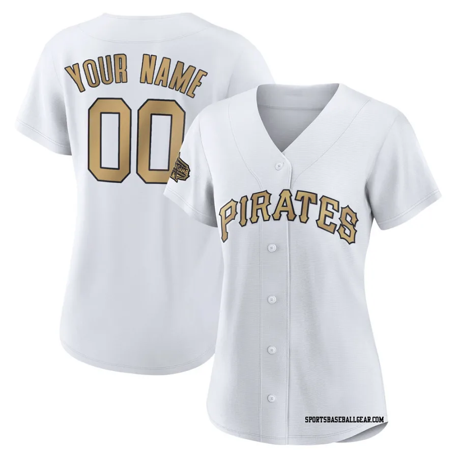 Custom Women's Pittsburgh Pirates White Game Authentic 2022 All-Star Jersey