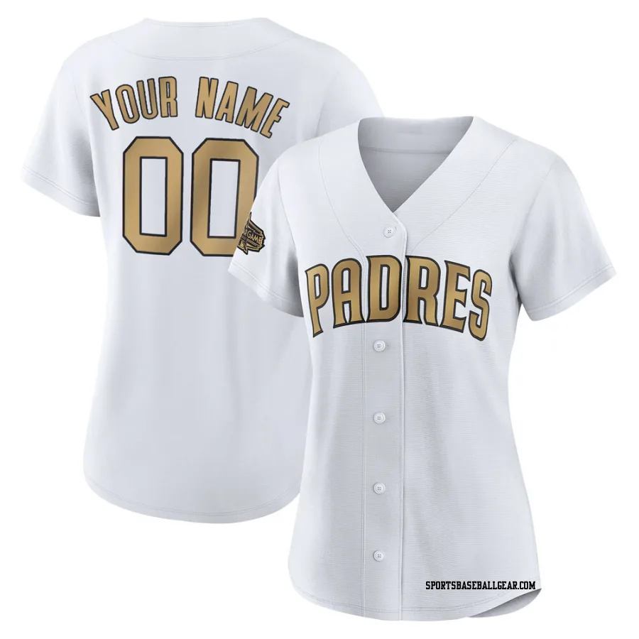 Custom Women's San Diego Padres White Game Authentic 2022 All-Star Jersey