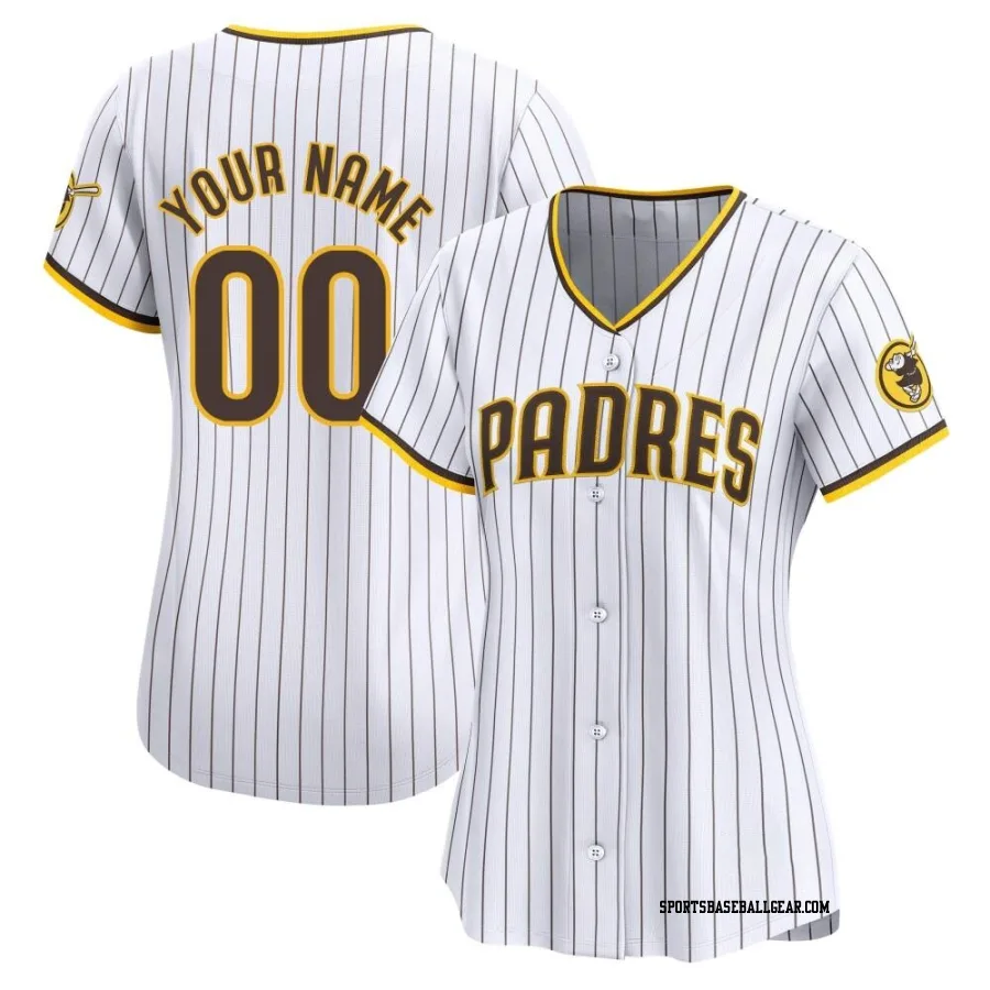 Custom Women's San Diego Padres White Limited Home Jersey