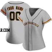 Custom Women's San Francisco Giants Gray Authentic Road Jersey