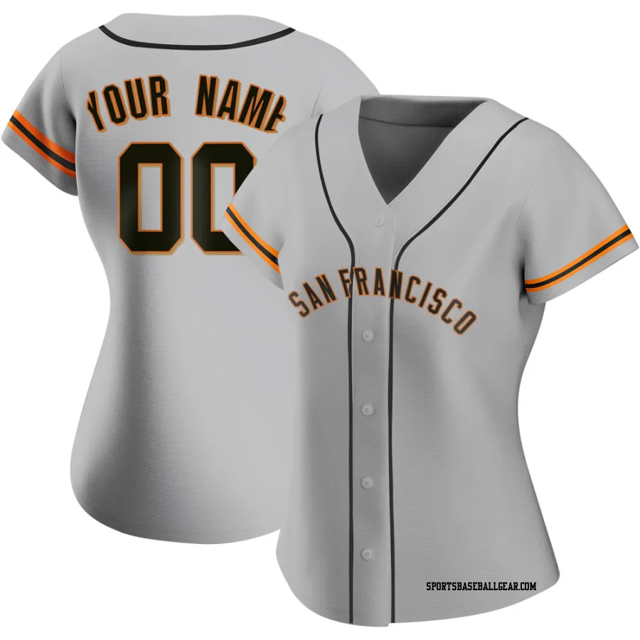 Custom Women's San Francisco Giants Gray Authentic Road Jersey