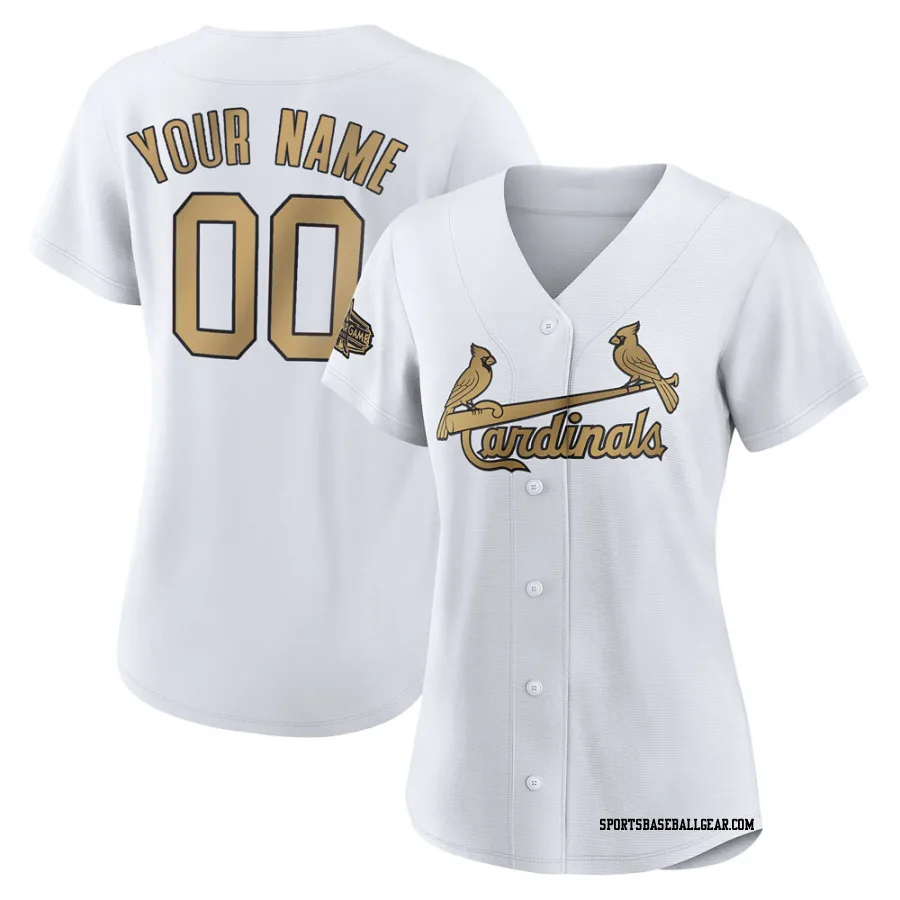 Custom Women's St. Louis Cardinals White Game Authentic 2022 All-Star Jersey