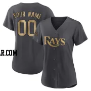 Custom Women's Tampa Bay Rays Charcoal Game Authentic 2022 All-Star Jersey