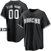 Custom Youth Arizona Diamondbacks Black/White Replica Jersey