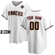 Custom Youth Arizona Diamondbacks White Replica Home 2023 World Series Jersey