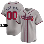 Custom Youth Atlanta Braves Gray Limited Away Jersey