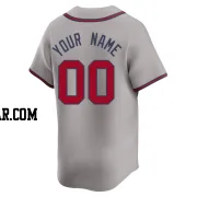 Custom Youth Atlanta Braves Gray Limited Away Jersey