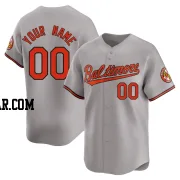 Custom Youth Baltimore Orioles Gray Limited Road Jersey