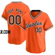 Custom Youth Baltimore Orioles Orange Limited Cooperstown Collection Jersey