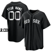 Custom Youth Boston Red Sox Black/White Replica Jersey