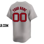 Custom Youth Boston Red Sox Gray Limited Away Jersey