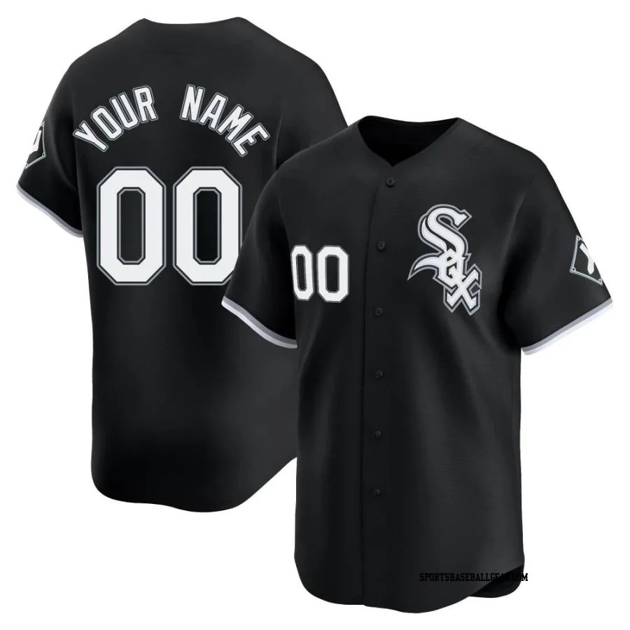 Custom Youth Chicago White Sox Black Limited Alternate Jersey