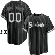 Custom Youth Chicago White Sox Black Replica 2021 City Connect Jersey