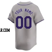 Custom Youth Colorado Rockies Gray Limited Road Jersey