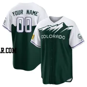 Custom Youth Colorado Rockies Green Replica 2022 City Connect Jersey