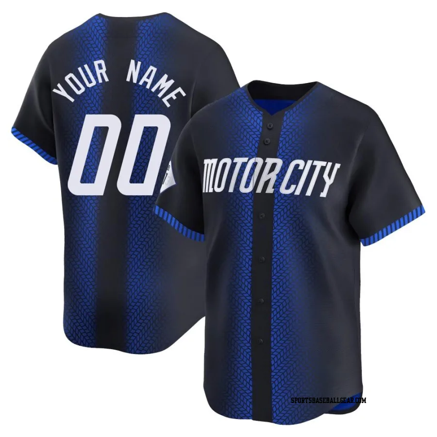 Custom Youth Detroit Tigers Blue Limited 2024 City Connect Jersey