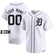 Custom Youth Detroit Tigers White Limited Home Jersey