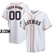 Custom Youth Houston Astros White Replica 2022 World Series Champions Home Jersey