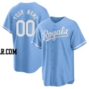 Custom Youth Kansas City Royals Light Blue Replica 2022 Alternate Jersey