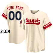 Custom Youth Los Angeles Angels Cream Replica 2022 City Connect Jersey