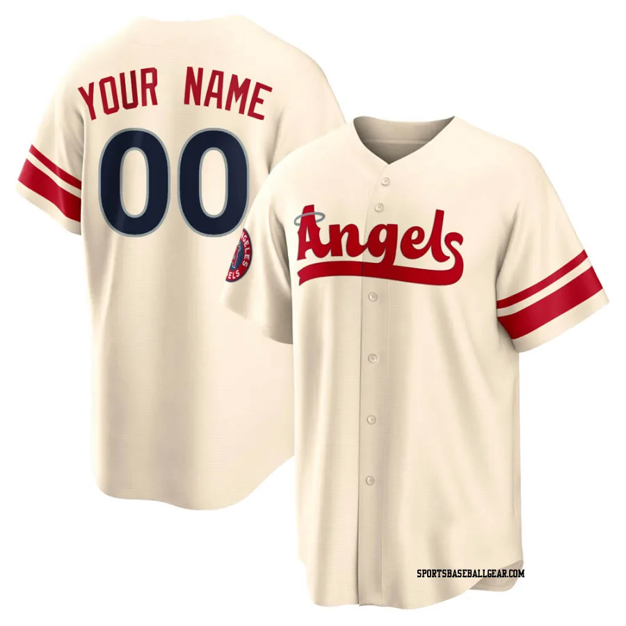 Custom Youth Los Angeles Angels Cream Replica 2022 City Connect Jersey