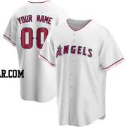 Custom Youth Los Angeles Angels White Replica Home Jersey