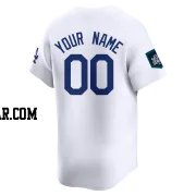 Custom Youth Los Angeles Dodgers White Limited 2024 World Tour Seoul Series Home Jersey