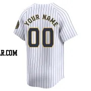 Custom Youth Milwaukee Brewers White Limited Alternate Jersey