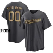 Custom Youth Minnesota Twins Charcoal Game Replica 2022 All-Star Jersey