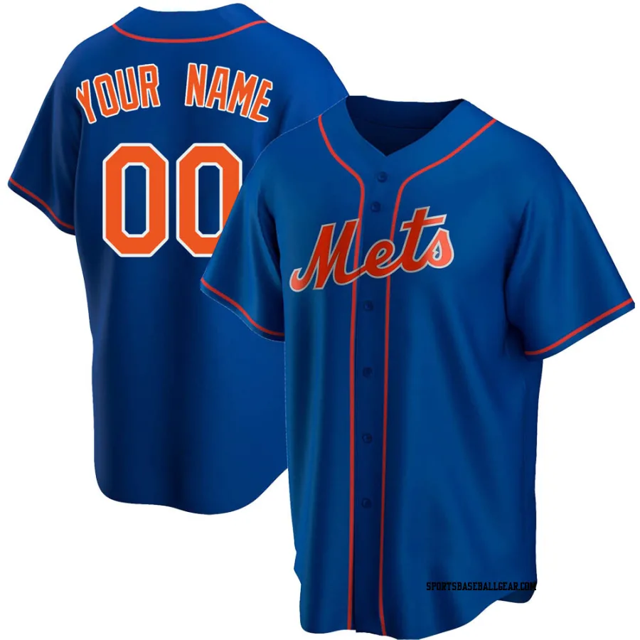 Custom Youth New York Mets Royal Replica Alternate Jersey