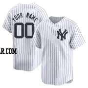 Custom Youth New York Yankees White Limited Yankee Home Jersey