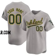 Custom Youth Oakland Athletics Gray Limited Away Jersey