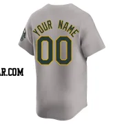 Custom Youth Oakland Athletics Gray Limited Away Jersey