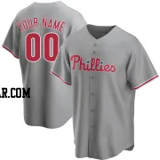 Custom Youth Philadelphia Phillies Gray Replica Road Jersey