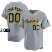 Custom Youth Pittsburgh Pirates Gray Limited Away Jersey