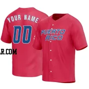 Custom Youth Puerto Rico Baseball Red Replica 2023 World Baseball Classic Jersey