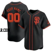 Custom Youth San Francisco Giants Black Limited Alternate Jersey