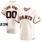 Custom Youth San Francisco Giants Cream Limited Home Jersey