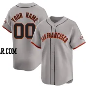 Custom Youth San Francisco Giants Gray Limited Away Jersey