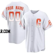 Custom Youth San Francisco Giants White Replica 2021 City Connect Jersey