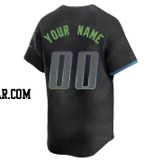 Custom Youth Tampa Bay Rays Charcoal Limited 2024 City Connect Jersey