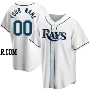 Custom Youth Tampa Bay Rays White Replica Home Jersey