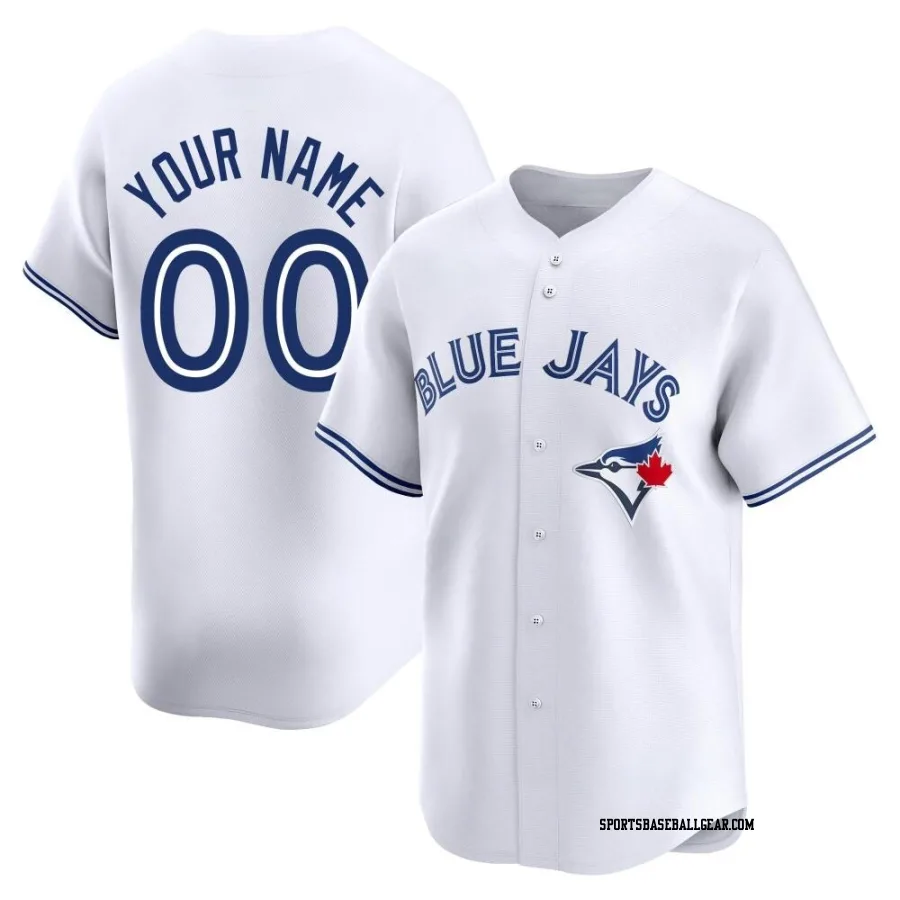 Custom Youth Toronto Blue Jays White Limited Home Jersey