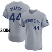 Dairon Blanco Men's Kansas City Royals Gray Elite Road Jersey