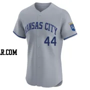 Dairon Blanco Men's Kansas City Royals Gray Elite Road Jersey